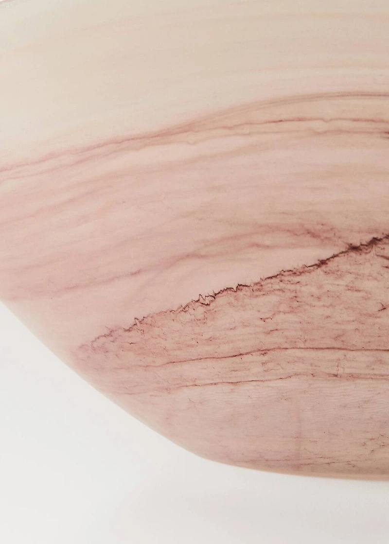 Alabaster-effect decorative glass bowl
