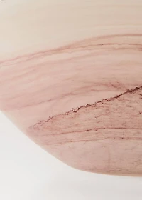 Alabaster-effect decorative glass bowl