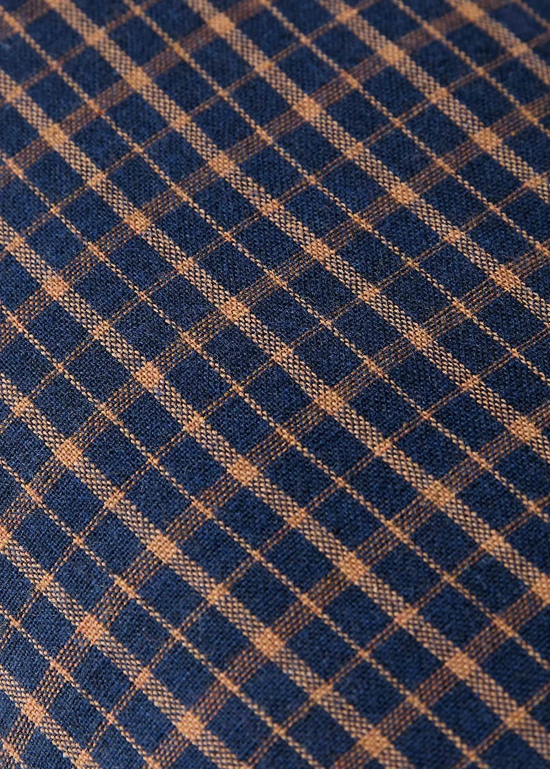 Children’s checked cushion cover with overlock 20x30 cm