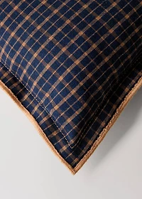 Children’s checked cushion cover with overlock 20x30 cm