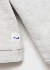 Buttoned cotton sweatshirt