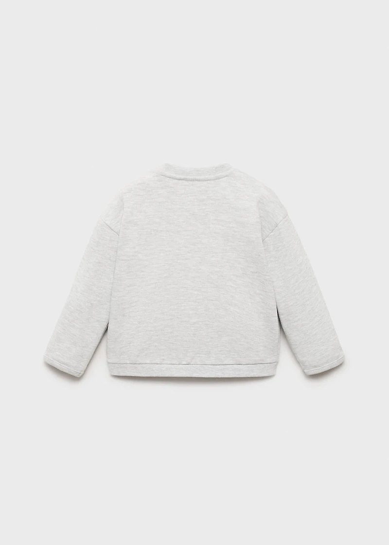 Buttoned cotton sweatshirt