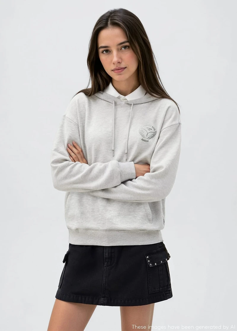 Metallic print sweatshirt