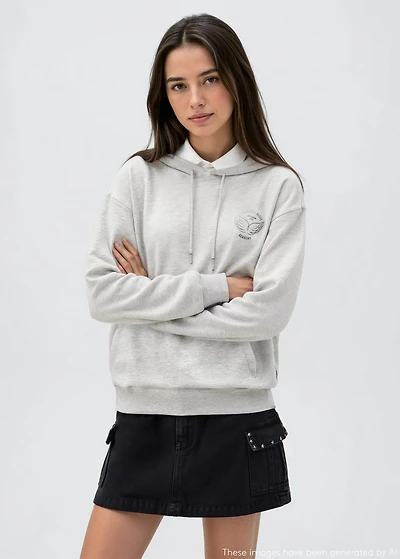 Metallic print sweatshirt