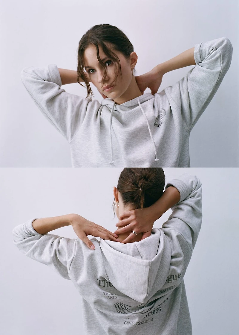 Metallic print sweatshirt