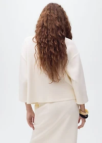 Three-quarter sleeve jacket with pockets