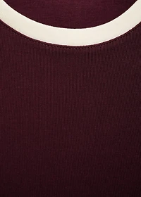 Buttoned cotton T-shirt