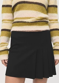 Pleated mini-skirt