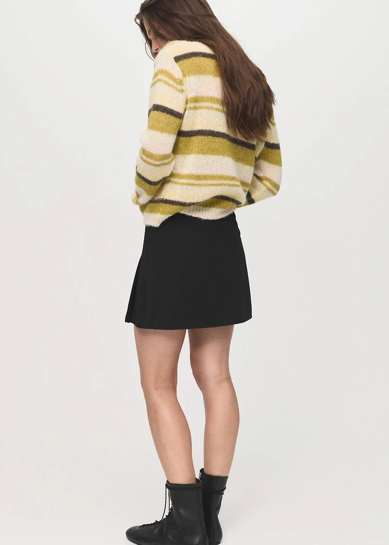 Pleated mini-skirt