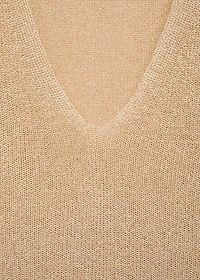 V-neck lurex sweater