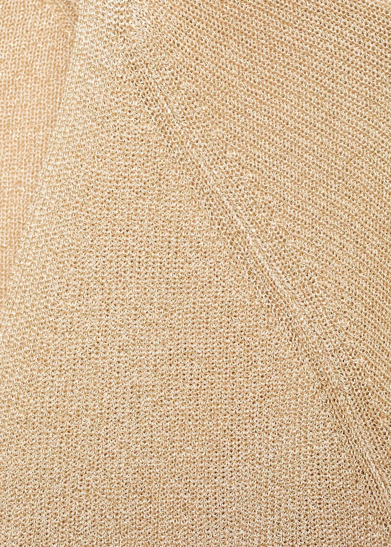V-neck lurex sweater