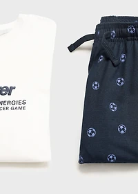 Printed rabbit long pyjamas