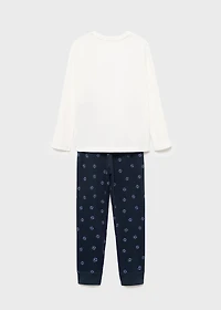 Printed rabbit long pyjamas