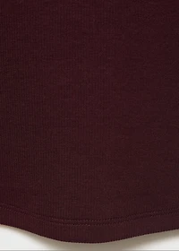 Ribbed cotton-blend top