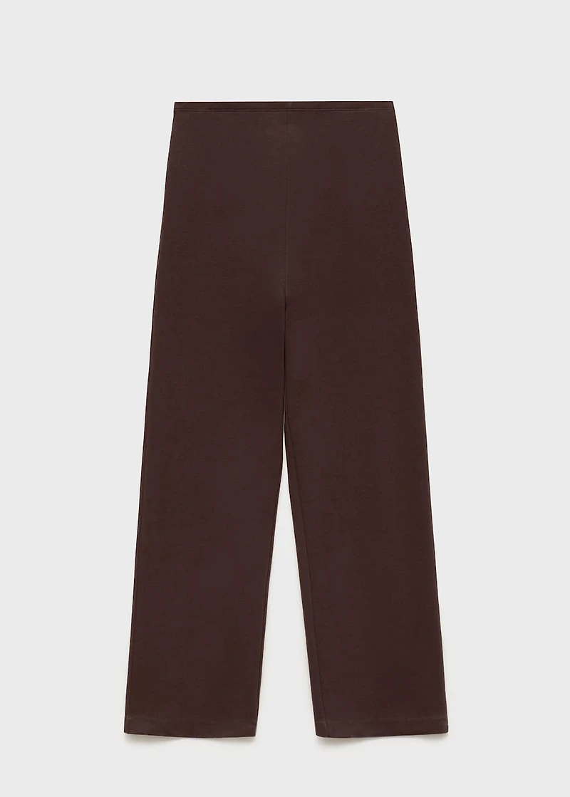 Straight cotton maternity pants