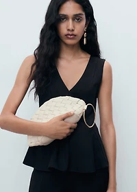 Lyocell peplum top