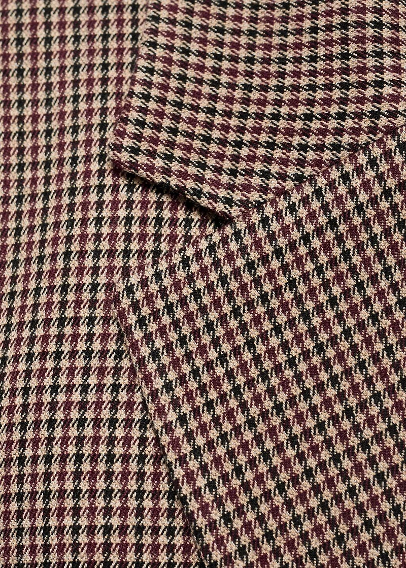 Micro-houndstooth double-breasted jacket