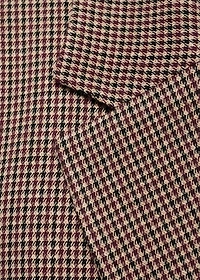 Micro-houndstooth double-breasted jacket