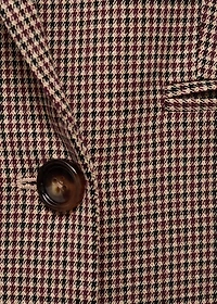 Micro-houndstooth double-breasted jacket