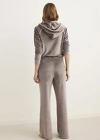 Velour sweatshirt with soft touch
