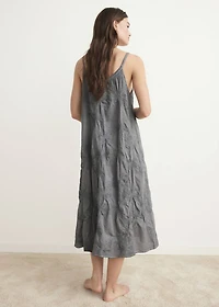 Overdyed embroidered cotton nightdress