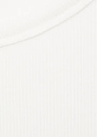 Rib-knit round-neck t-shirt
