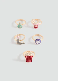Pack of 5 combined rings
