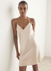 Silk strapless nightgown