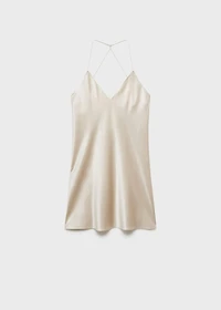 Silk strapless nightgown