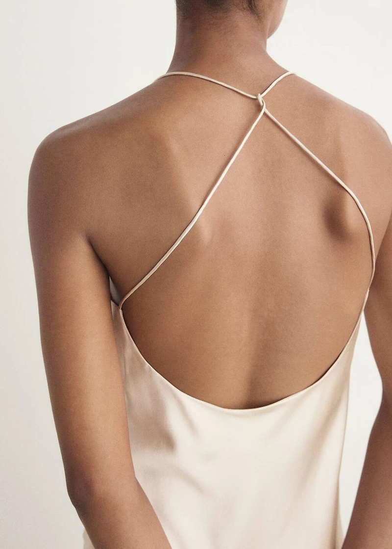 Silk strapless nightgown