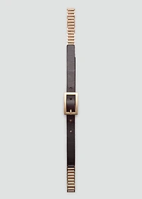 Leather mixed belt