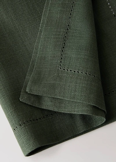 Cotton napkin with hemstitch