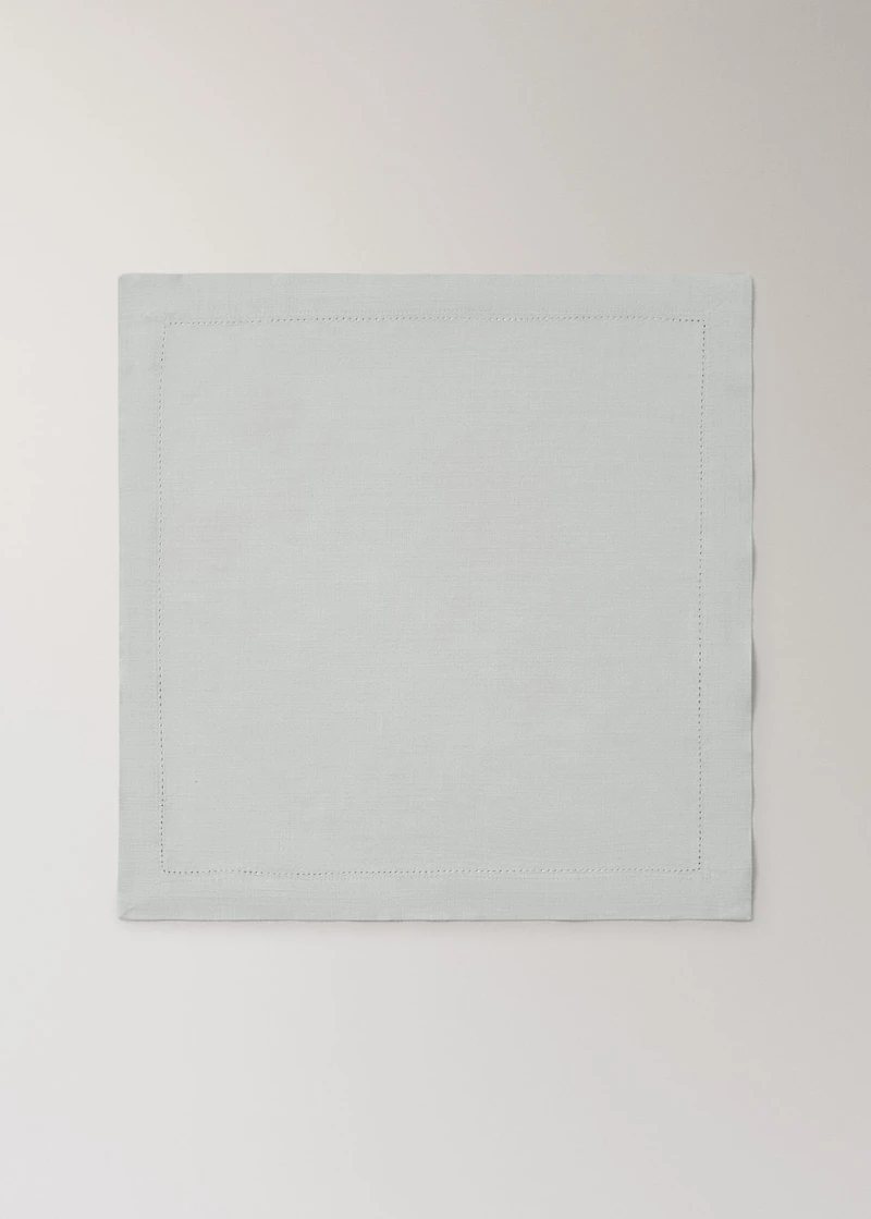 Cotton napkin with hemstitch