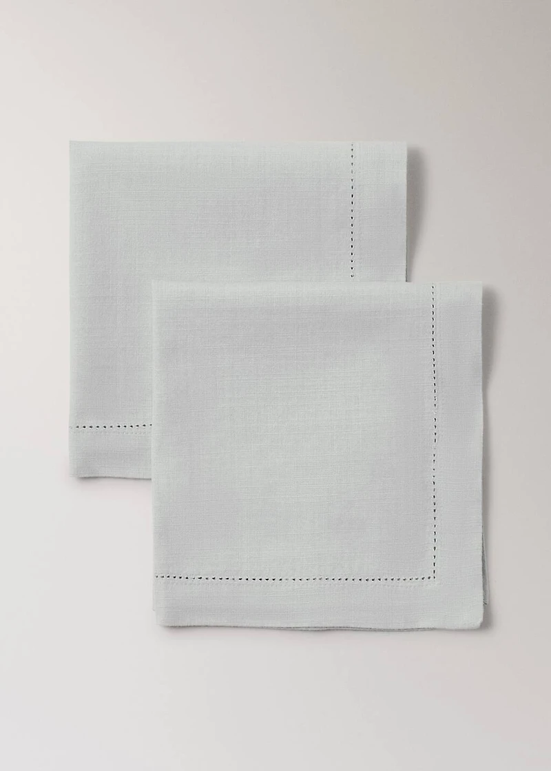 Cotton napkin with hemstitch