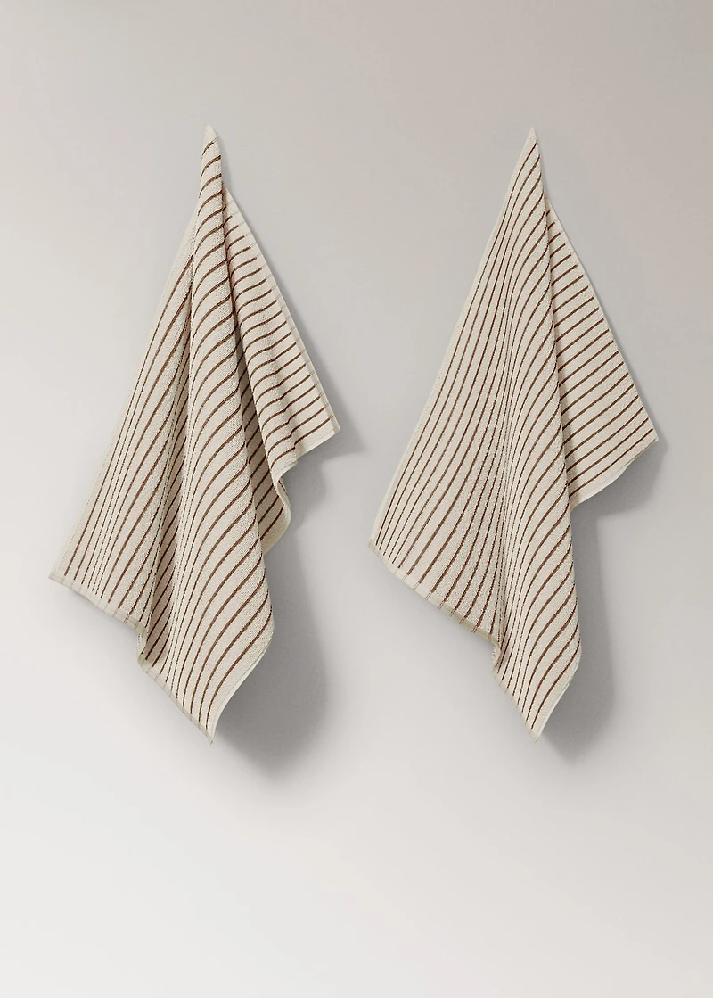 Multi-striped terry kitchen towel
