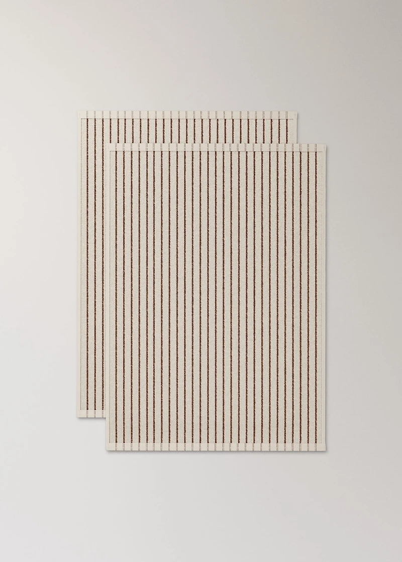Multi-striped terry kitchen towel