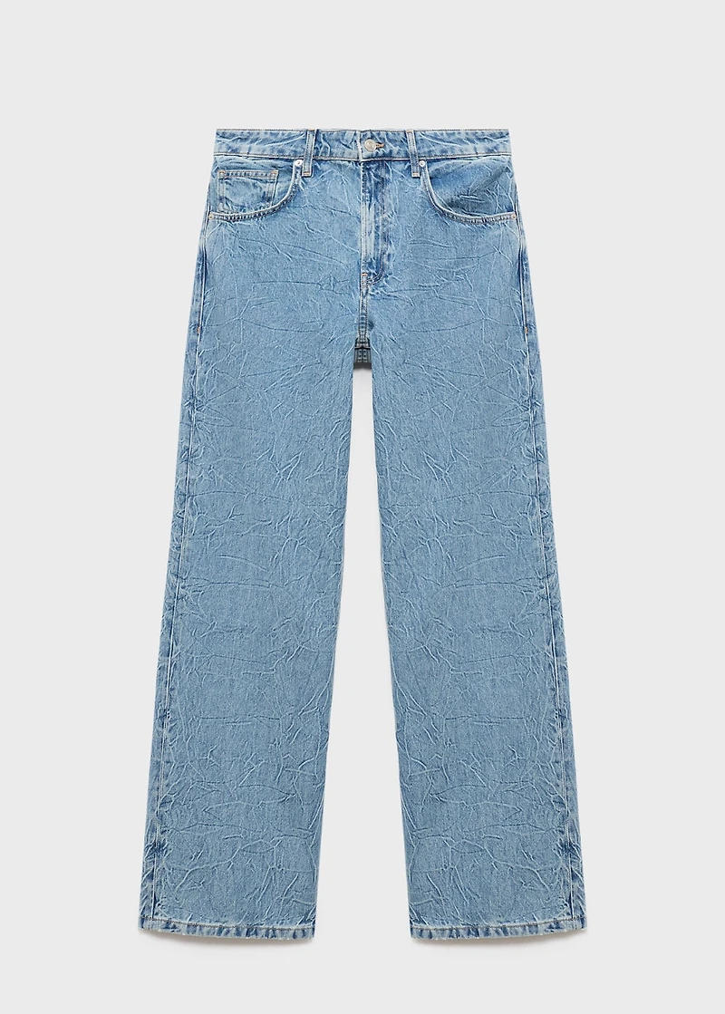 Straight-fit jeans with a creased effect