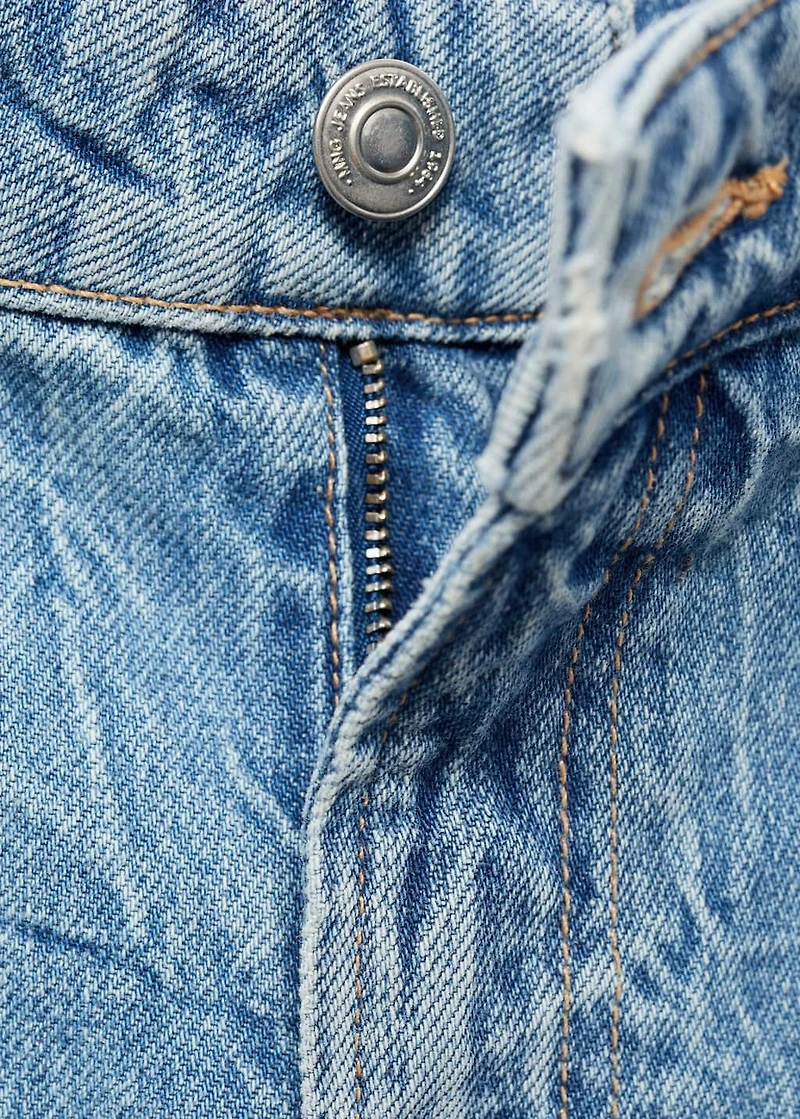 Straight-fit jeans with a creased effect