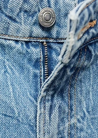 Straight-fit jeans with a creased effect