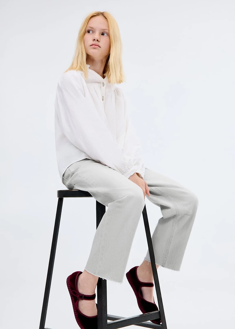Mid-rise balloon jeans