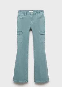Flared cargo jeans
