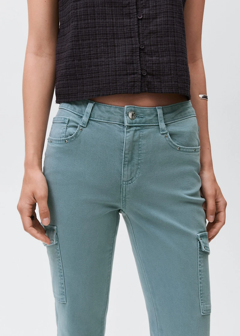 Flared cargo jeans