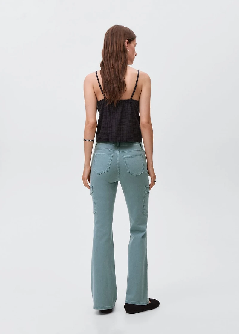 Flared cargo jeans