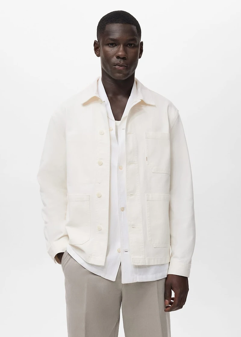 100% cotton jacket with pockets