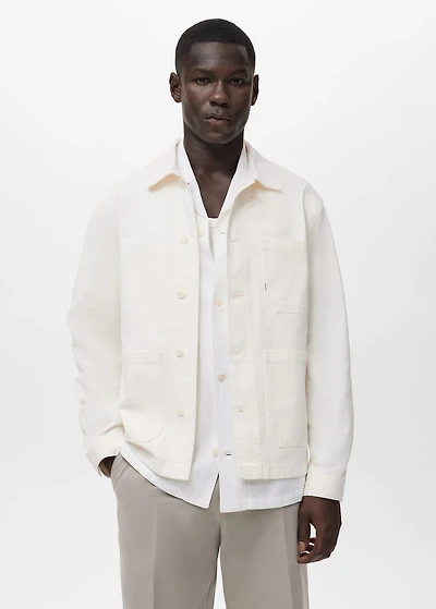 100% cotton jacket with pockets