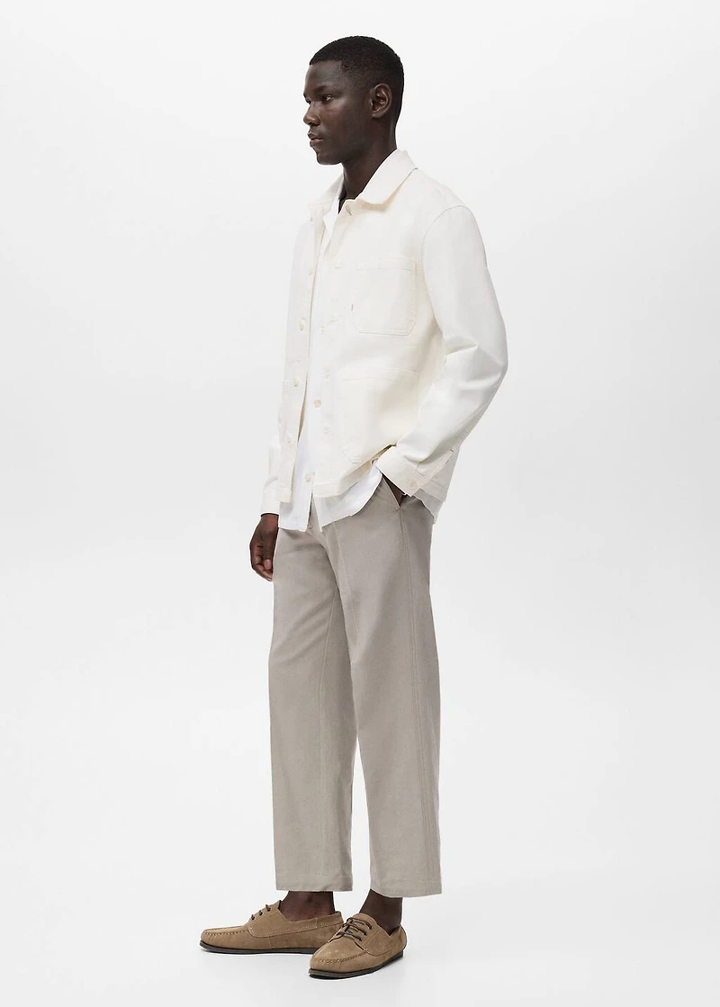 100% cotton jacket with pockets