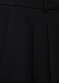 Straight-fit pleated pants