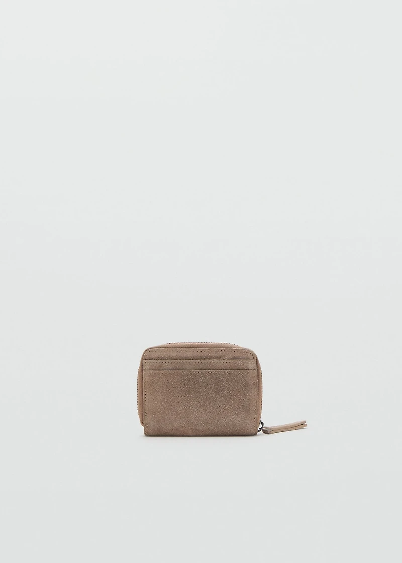Studded leather purse
