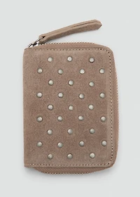 Studded leather purse