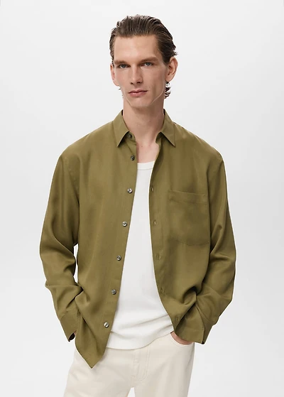 100% lyocell shirt with pocket